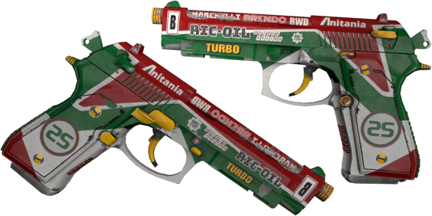 Dual Berettas | Twin Turbo (มีรอยถลอกอย่างมาก)