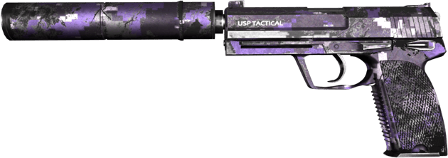 Souvenir USP-S | 紫調數位迷彩 (重度磨損)