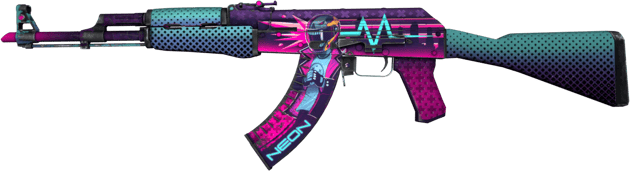 StatTrak™ AK-47 | Neon Rider (Well-Worn)