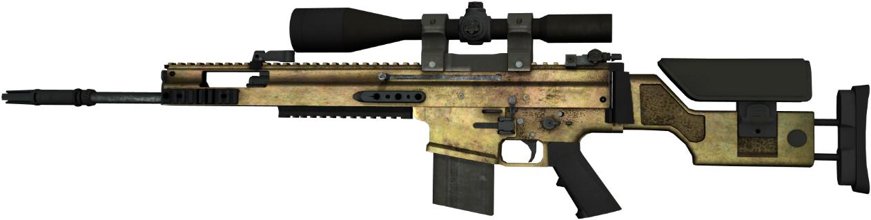 SCAR-20 | Brass (Well-Worn)