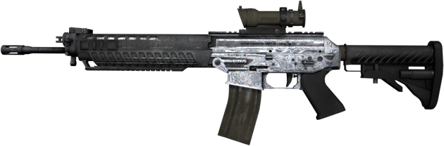 Souvenir SG 553 | Damaszener Stahl (Minimale Gebrauchsspuren)