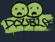 Versiegeltes Graffito | Double (Drahtblau) image