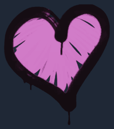 Grafiti precintado | Heart (ámbar desierto)