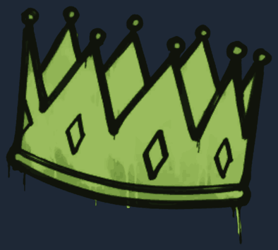 개봉 안 한 그래피티 | King Me (개구리 초록색)