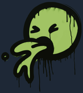 封装的涂鸦 | Puke (暗绿)