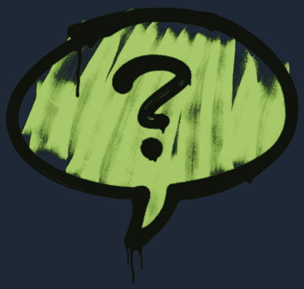 Mühürlü Grafiti | Question Mark (Kan Kırmızısı)