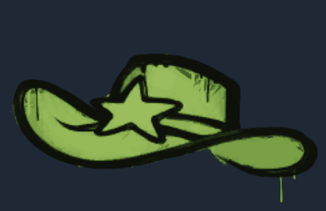 Graffiti scellé | Sheriff (Rouge sang)