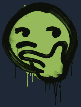 Grafiti precintado | Thoughtfull (verde rana)