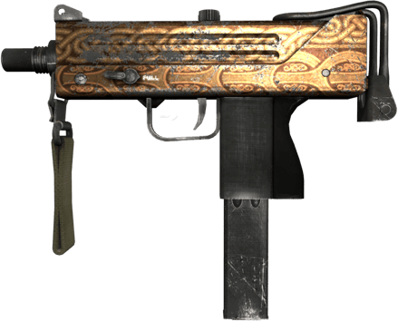 MAC-10 | 赤金锁链 (战痕累累)