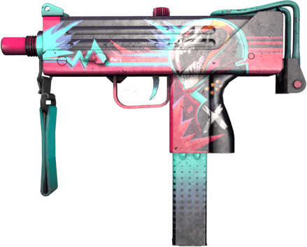 MAC-10 | Neonowy jeździec (mocne zużycie)