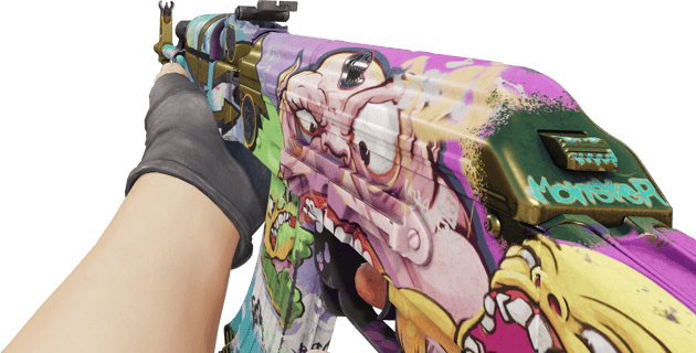 Preview image 3 of AK-47 | Tres monstruos (Algo desgastado)