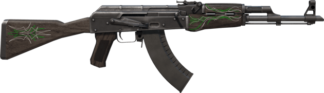 Preview image 2 of AK-47 | Emerald Pinstripe (Com Muito Uso)