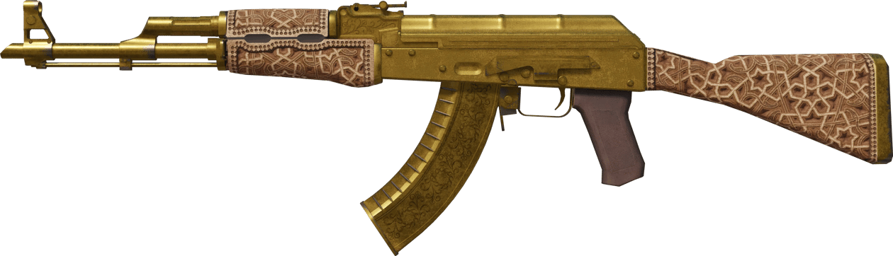 Preview image 1 of AK-47 | Gold Arabesque (戦いで傷ついた)