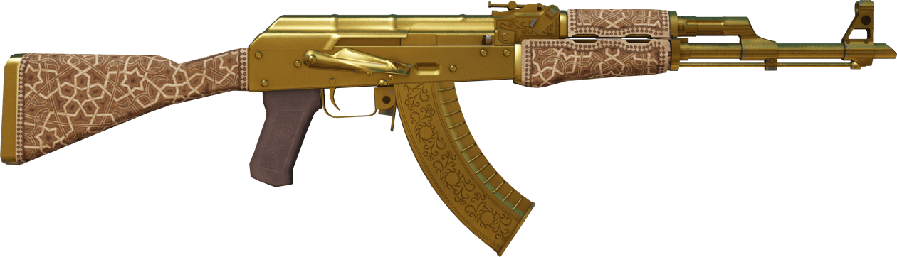 Preview image 2 of AK-47 | Arabesco dorado (Bastante desgastado)