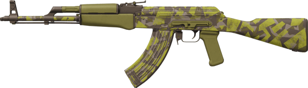 AK-47 | Polycam verde (Algo desgastado)