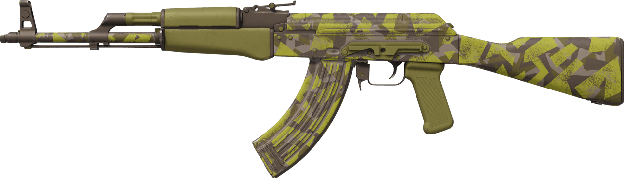 Preview image 1 of AK-47 | Polycam verde (Algo desgastado)