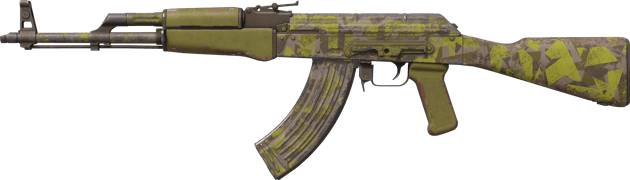 AK-47 | Polycam verde (Bastante desgastado)