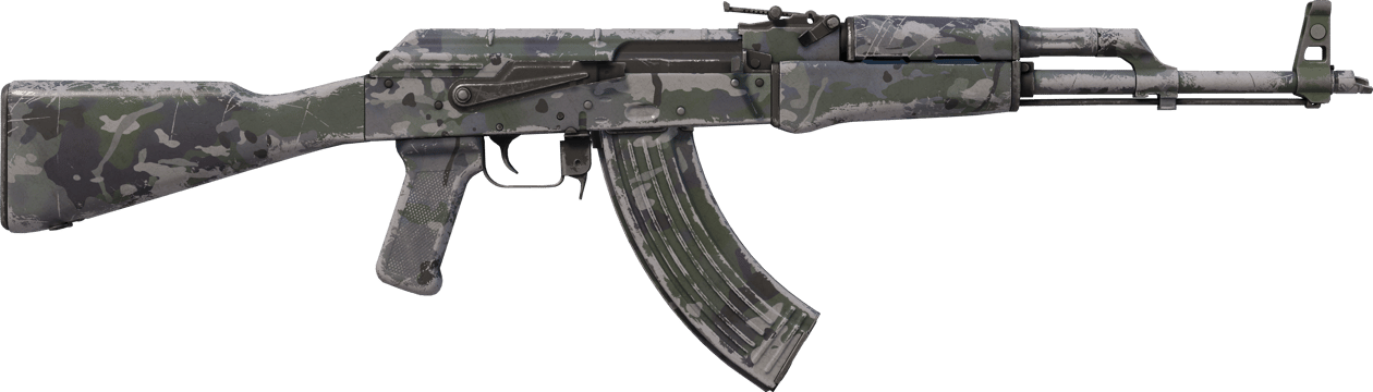 Preview image 2 of AK-47 | Camuflaje variado gris (Bastante desgastado)