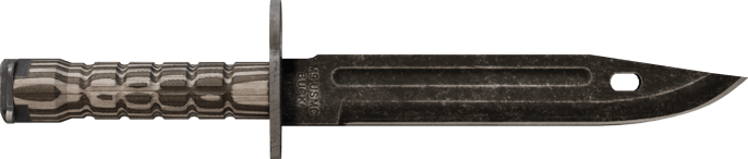 ★ Bajonett | Schwarz laminiert (Kampfspuren)