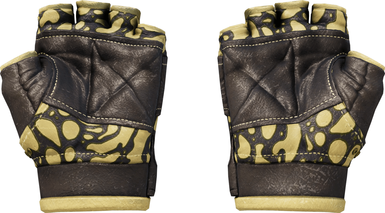 Preview image 2 of ★ Zerbrochener-Reißzahn-Handschuhe | Gelbgebändert (Minimale Gebrauchsspuren)