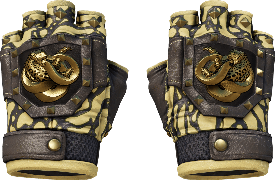 Preview image 1 of ★ Zerbrochener-Reißzahn-Handschuhe | Gelbgebändert (Minimale Gebrauchsspuren)