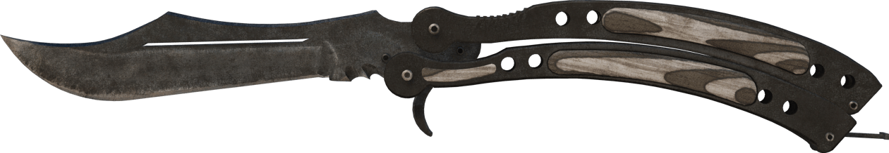 Preview image 2 of ★ 蝴蝶刀 | 黑色层压板 (战痕累累)