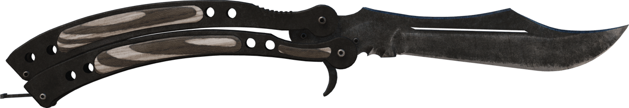 Preview image 1 of ★ Cuchillo Mariposa | Laminado Negro (Bastante desgastado)