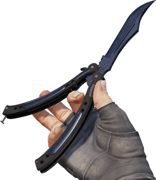 Preview image 3 of ★ Butterfly Knife | Blue Steel (Battle-Scarred)