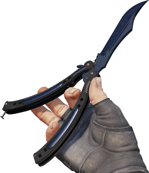 Preview image 3 of ★ Butterfly Knife | Blue Steel (Field-Tested)