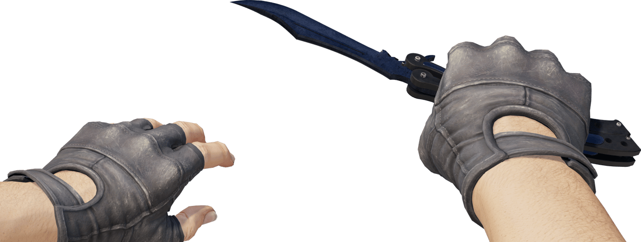 Preview image 4 of ★ Butterfly Knife | Blue Steel (Well-Worn)