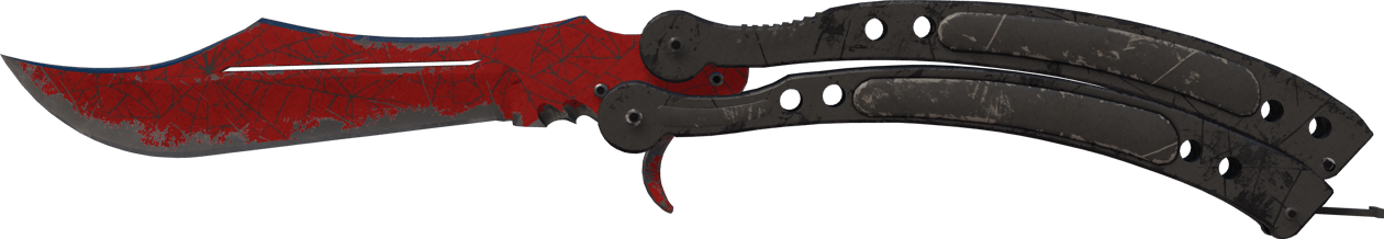 Preview image 2 of ★ 버터플라이 나이프 | 붉은 거미줄 (전투로 닳고 닳은)