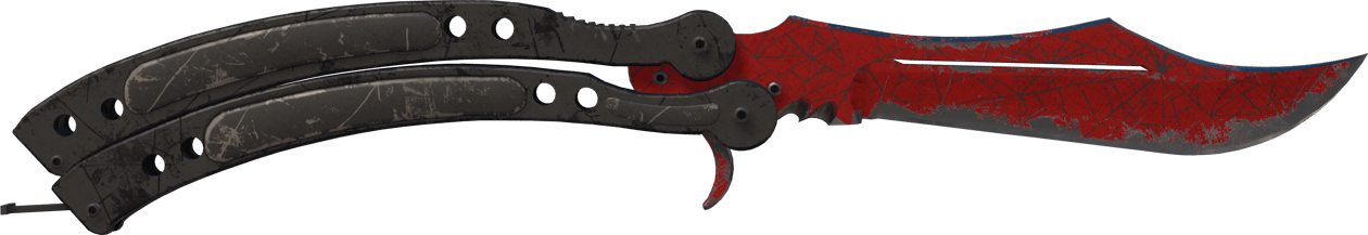 Preview image 1 of ★ 버터플라이 나이프 | 붉은 거미줄 (전투로 닳고 닳은)
