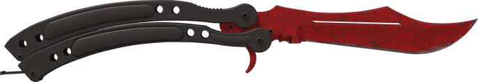 ★ Nóż motylkowy | Szkarłatna sieć (po testach bojowych)