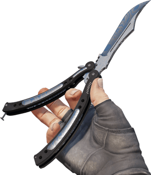 Preview image 3 of ★ Nóż motylkowy | Stal damasceńska (lekkie zużycie)