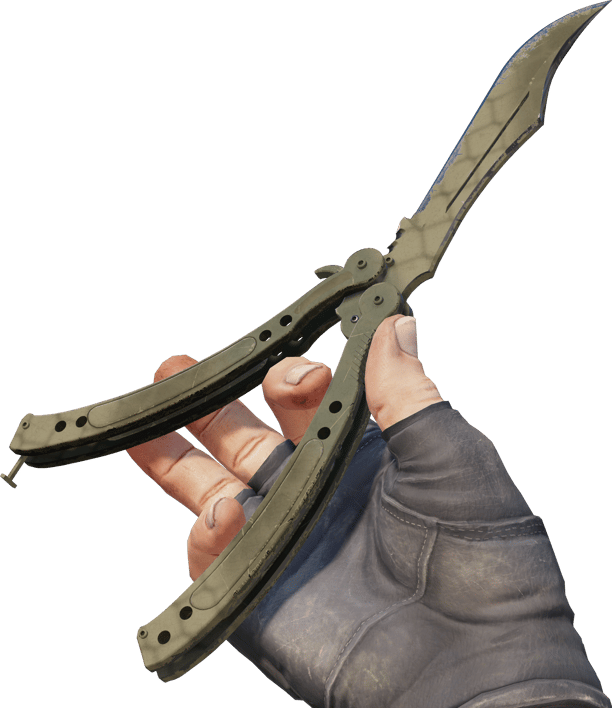 Preview image 3 of ★ Cuchillo Mariposa | Malla de safari (Algo desgastado)