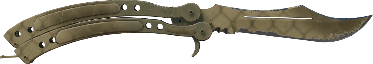 Preview image 1 of ★ Cuchillo Mariposa | Malla de safari (Algo desgastado)