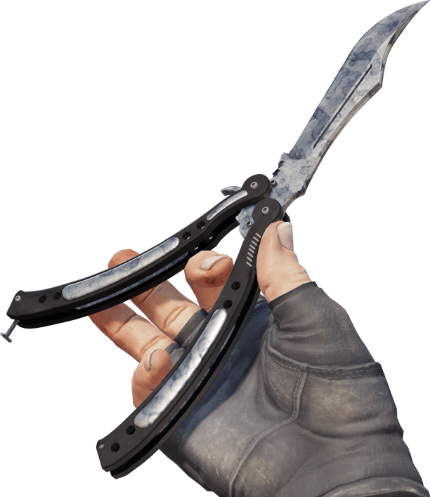 Preview image 3 of ★ Nóż motylkowy | Śniedź (mocne zużycie)