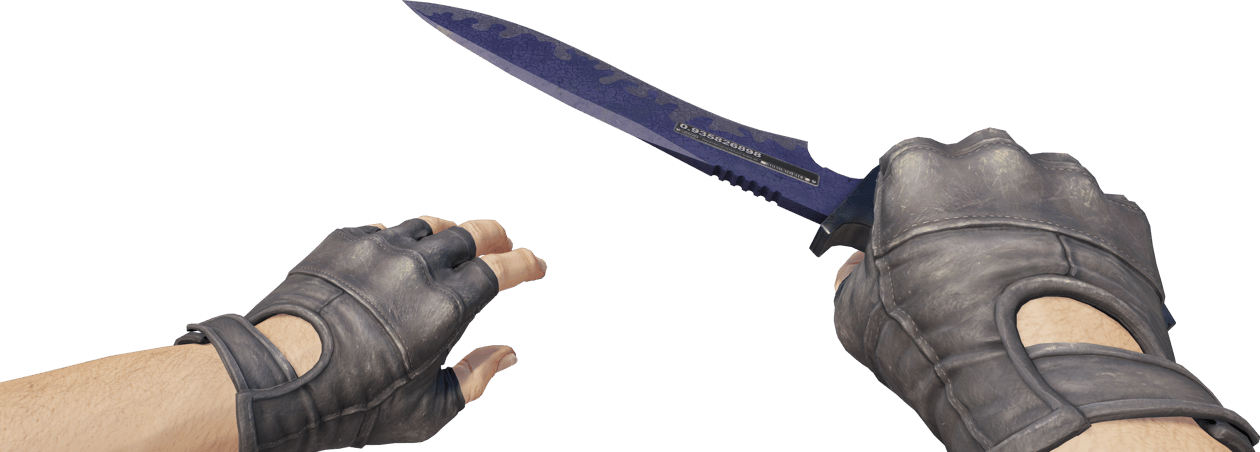 Preview image 4 of ★ Klassisches Messer | Blauer Stahl (Kampfspuren)