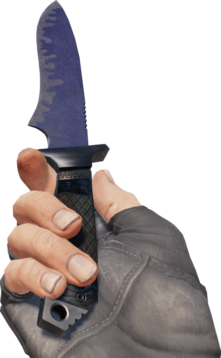 Preview image 3 of ★ Klassisches Messer | Blauer Stahl (Kampfspuren)