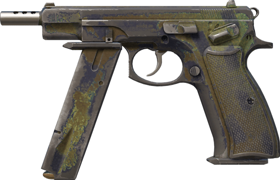 CZ75-Auto | Dżunglowy paskowany (po ciężkich walkach)