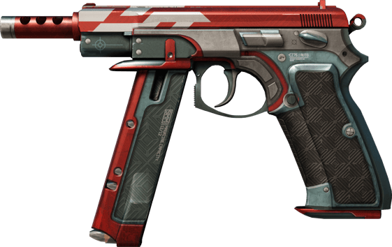 CZ75-Auto | Red Astor (Com Pouco Uso)