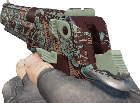 Preview image 3 of Desert Eagle | 민트색 부채 (현장에서 쓰인)