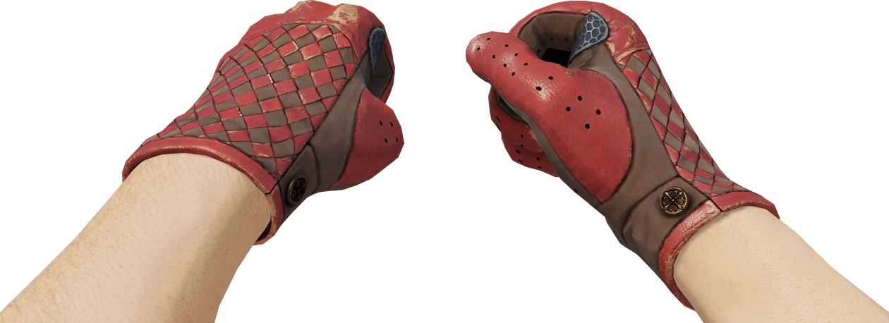 Preview image 3 of ★ Guantes de conductor | Entrelazado carmesí (Bastante desgastado)