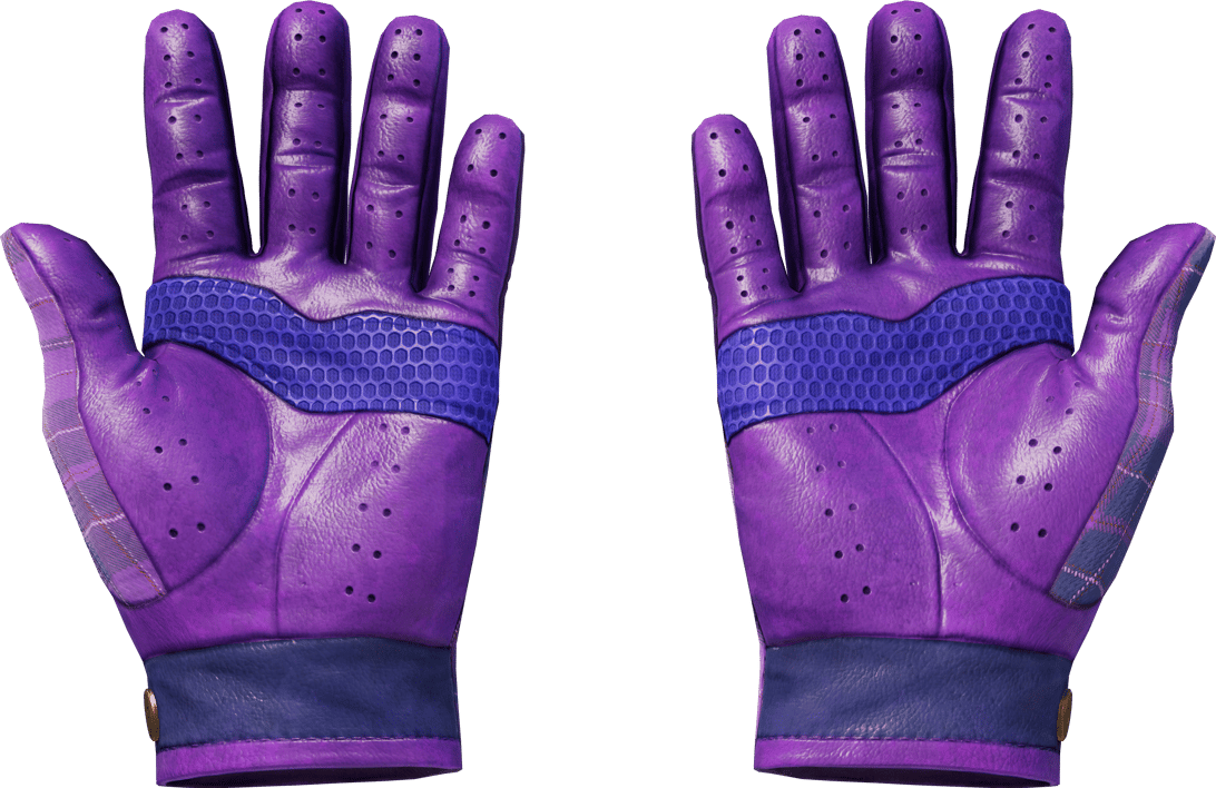 Preview image 2 of ★ 驾驶手套 | 蓝紫格子 (略有磨损)