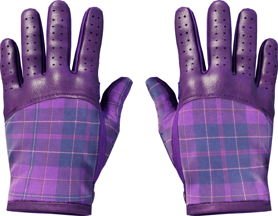 Preview image 1 of ★ 驾驶手套 | 蓝紫格子 (略有磨损)