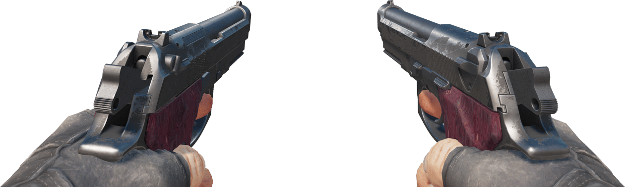 Preview image 3 of Dwie beretty | Bordowy duet (mocne zużycie)