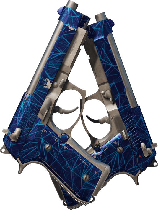 Preview image 2 of Dual Berettas | 钴蓝石英 (久经沙场)