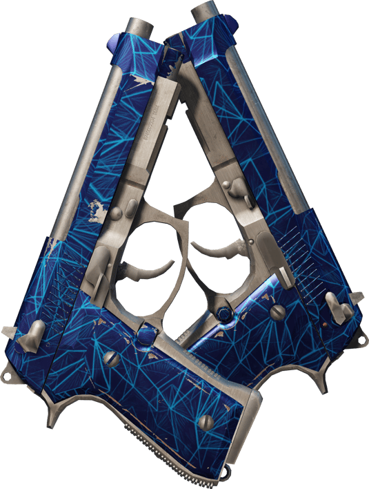 Preview image 1 of Dual Berettas | 钴蓝石英 (久经沙场)