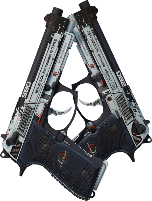 Preview image 1 of Dual Berettas | Dezastre (Well-Worn)