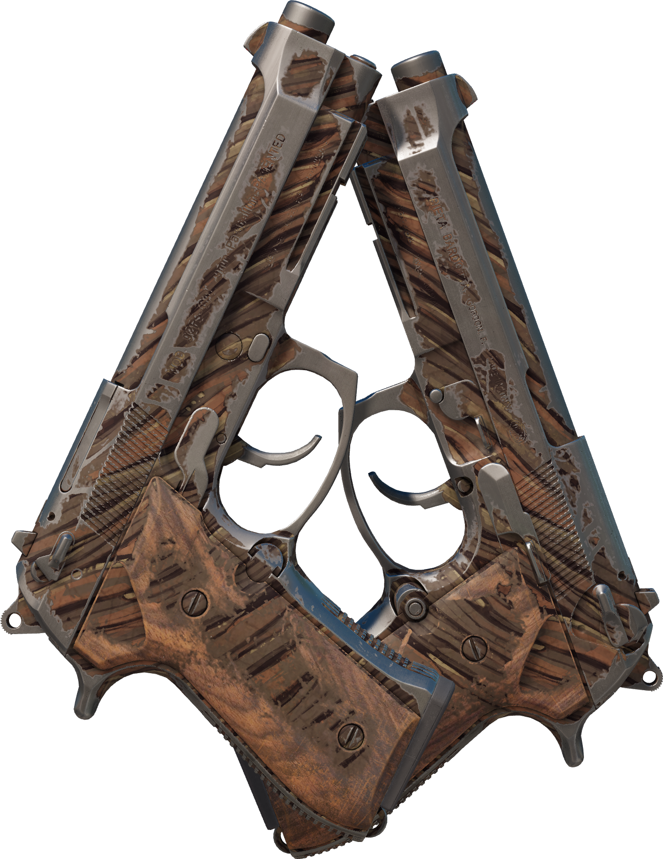 Preview image 2 of Dual Berettas | Bois de grève (Marquée par les combats)